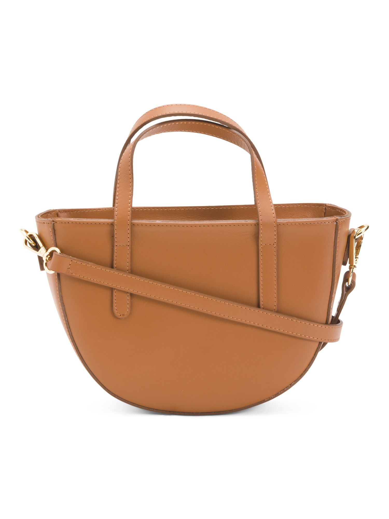 Made In Italy Leather Geo Satchel | TJ Maxx