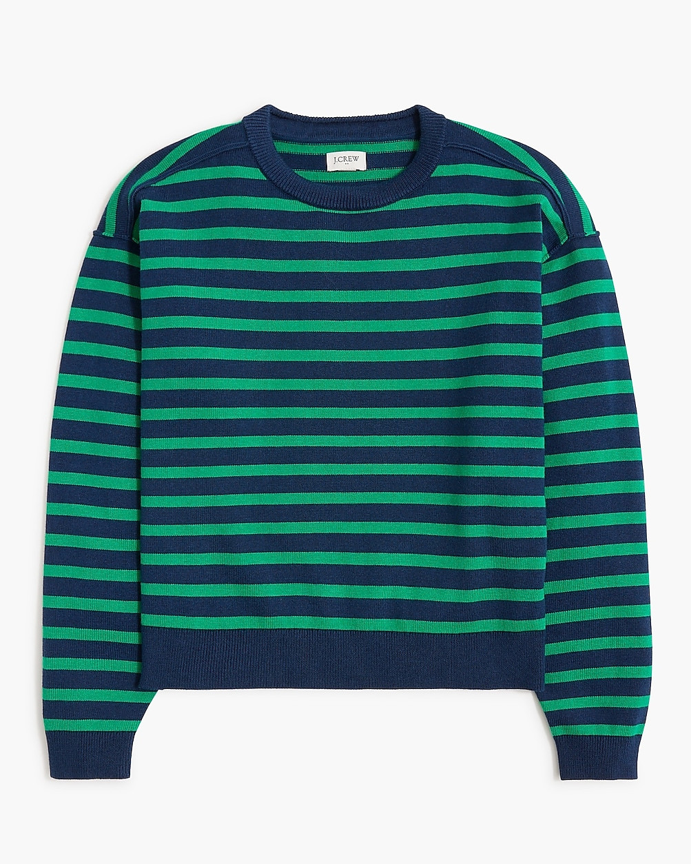 Striped drop-shoulder pullover | J.Crew Factory