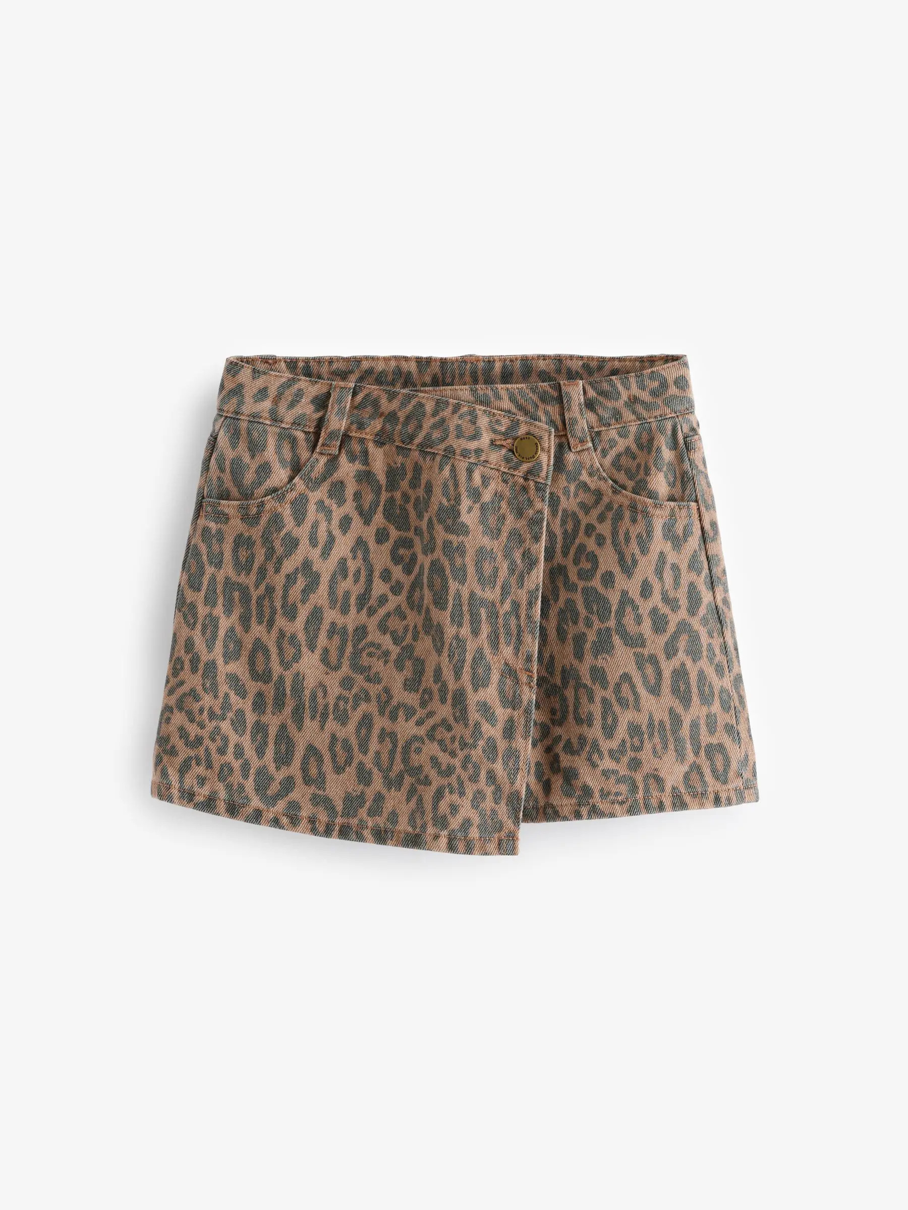 Next Leopard Print Denim Skort (3-16yrs) 11 Years | Next US