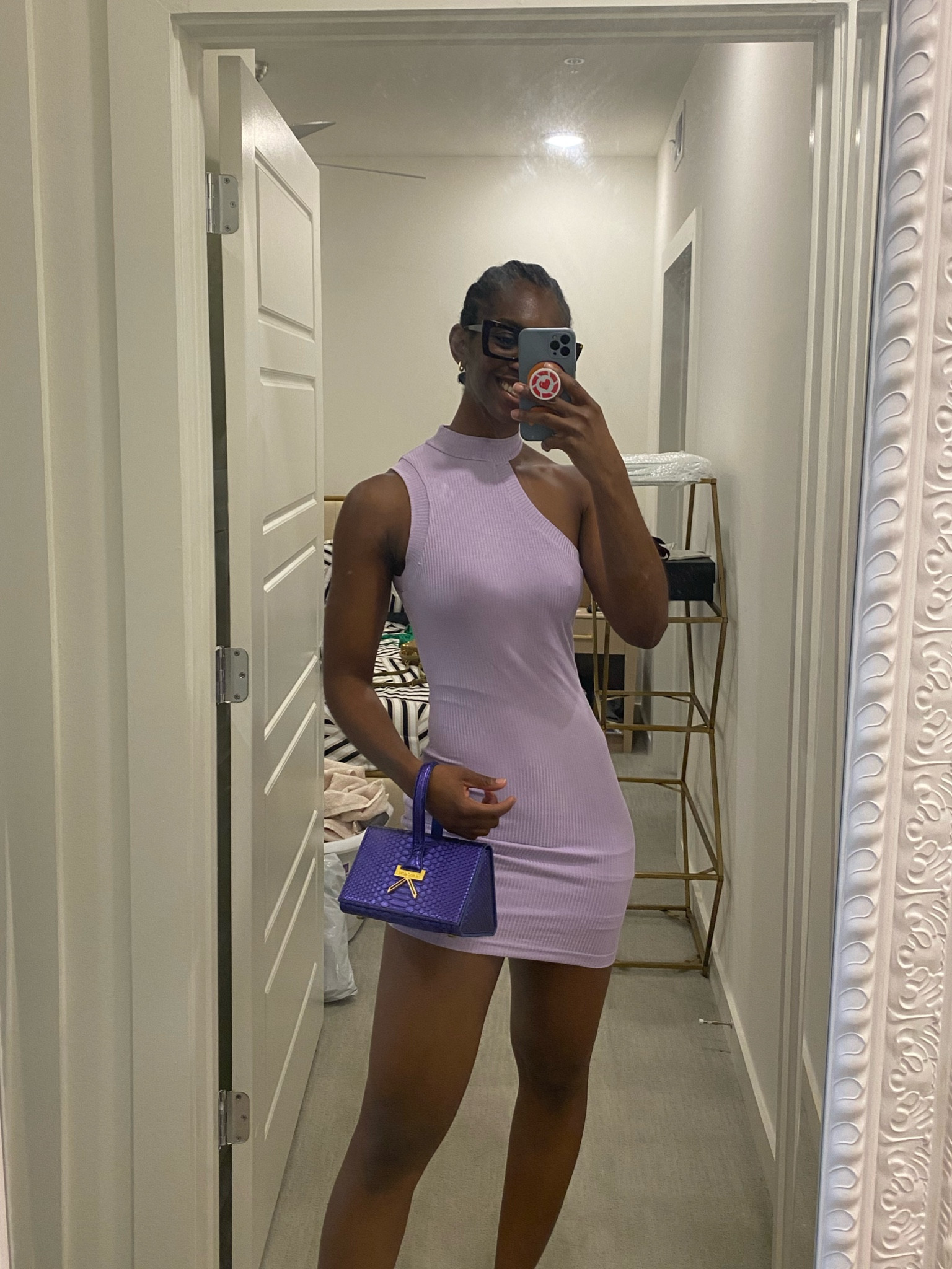 Sleeveless is truly the only option in Texas heat 🥵. Ordered a Small!

Purse: Klassic Kloth (female and black owned!)

Sleeveless dress, mock neck, mock neck dress, lilac, purple, purple outfit, purple dress, LSU, Klassic Kloth, Revolve dress, Revolve outfit

#LTKU #LTKFind #LTKstyletip