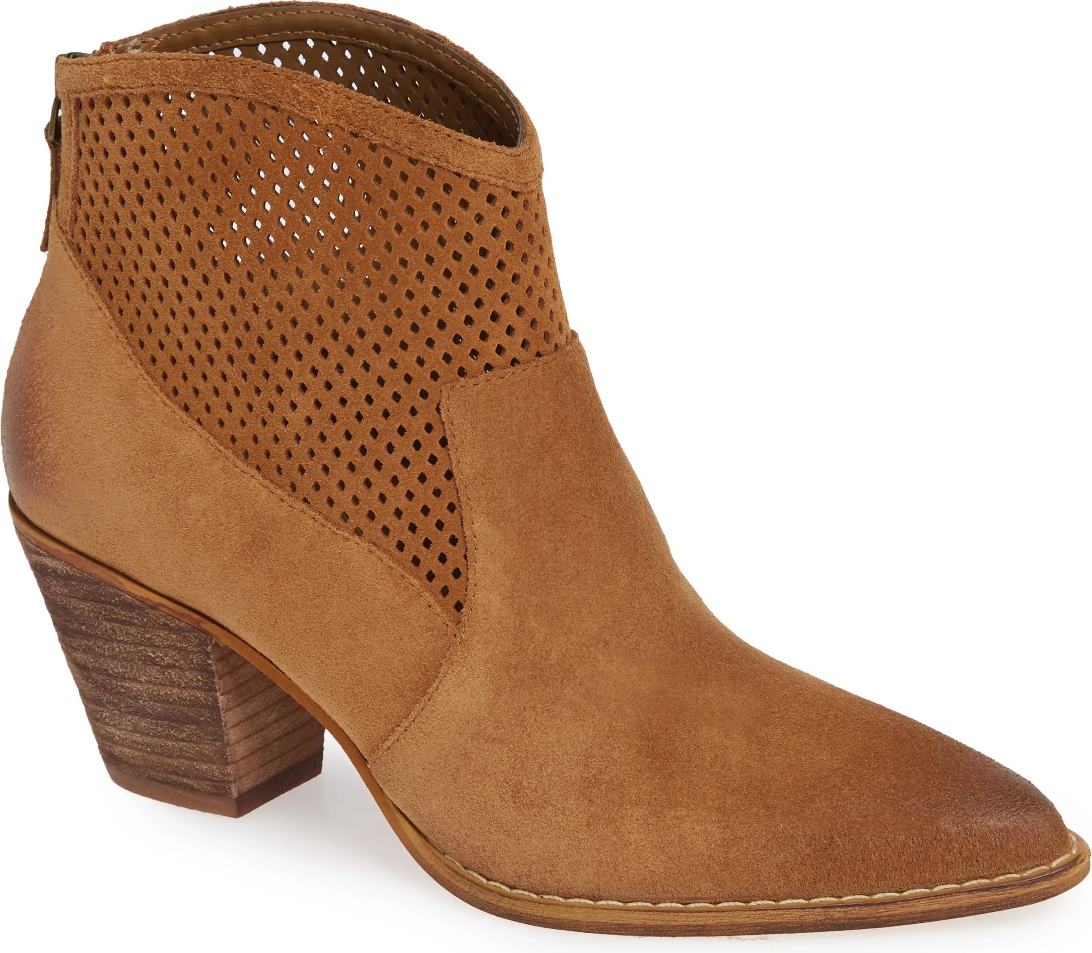 Treasure & Bond Boone Perforated Western Bootie (Women) | Nordstrom