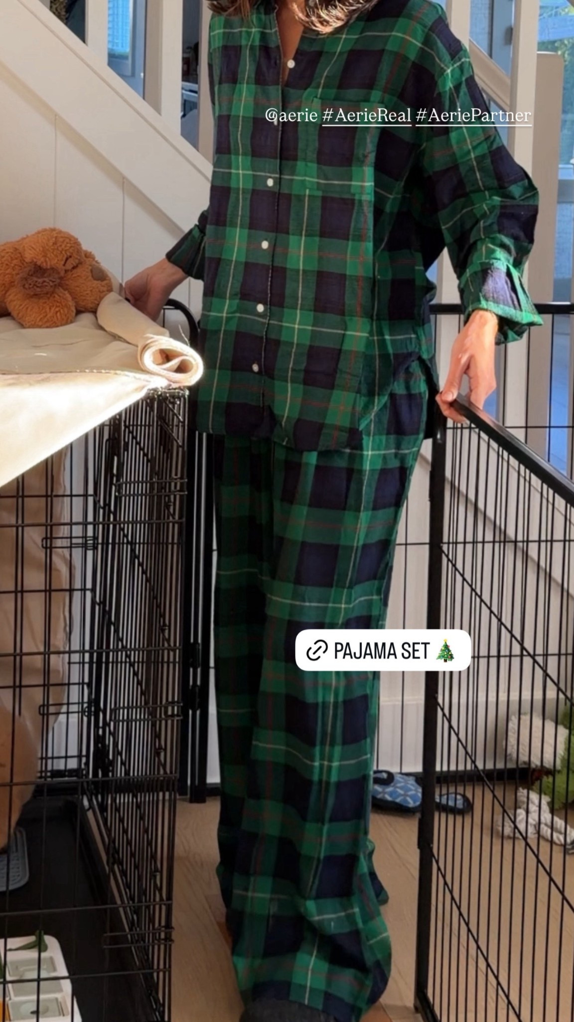 [12/17/25] on sale!! cutest holiday pjs from @aerie! Wearing xs in top + bottom - this colorway is mostly sold out but other colors available!

#LTKHoliday #LTKmorningroutine #LTKdayinmylife