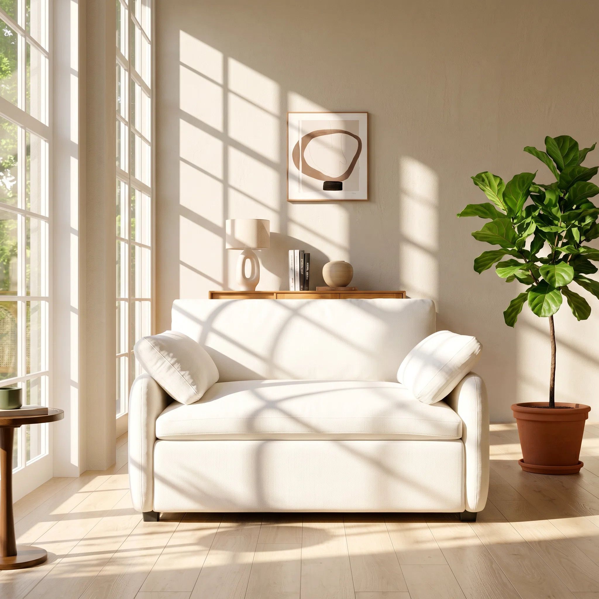 Aura 43" W x 50" D x 34" H Oversized Chenille Reversible Cushions Accent Chair | Wayfair North America