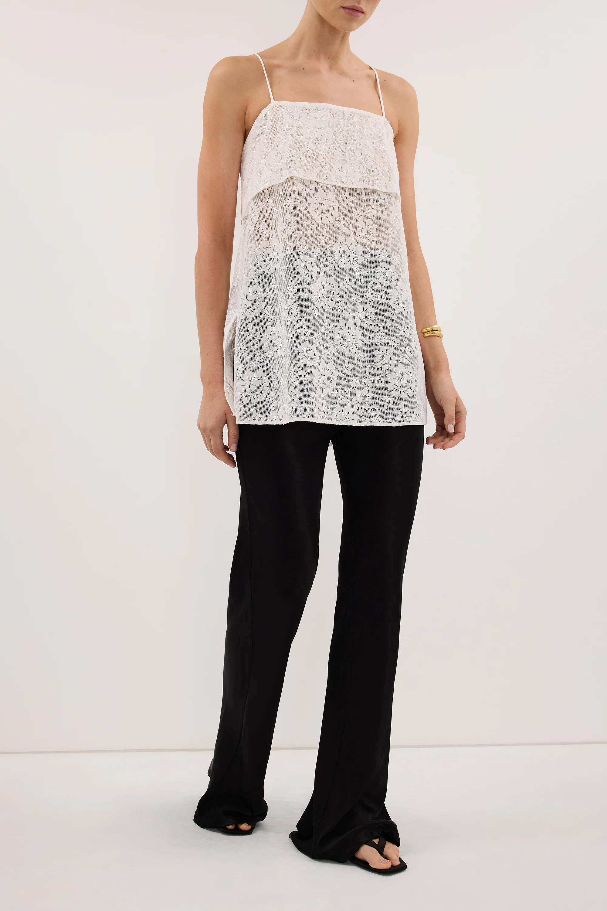 NIKKI BLACK SATIN BIAS PANT | DISSH