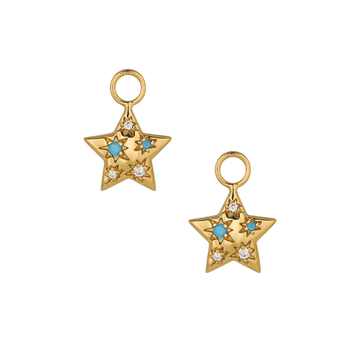 Blue Skies Star Earring Charms | Goldbug Collection
