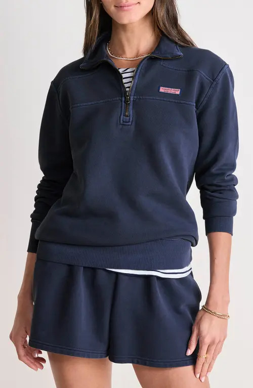 vineyard vines Shep Quarter Zip Pullover in Nautical Navy at Nordstrom, Size X-Small | Nordstrom
