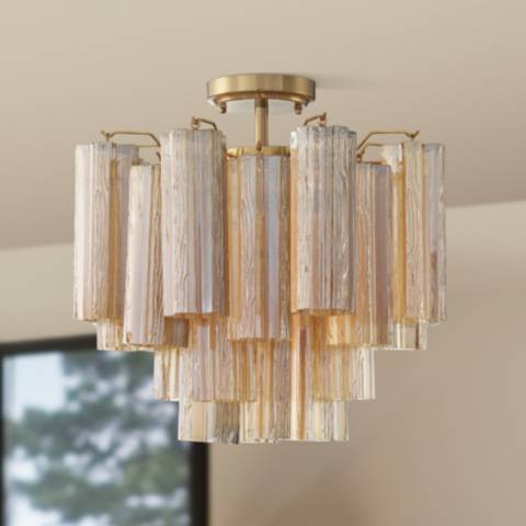 Addis 4 Light Aged Brass Ceiling Mount | Lamps Plus