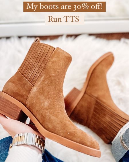 One of my favorite brands! Teacher approved and they come in a lighter color. They look adorable with denim, dresses and skirts! The perfect fall and winter boot. They would also be great for transitioning into spring! 

#dolcevita #boots #booties #dsw 

#LTKshoecrush #LTKfindsunder100 #LTKSeasonal