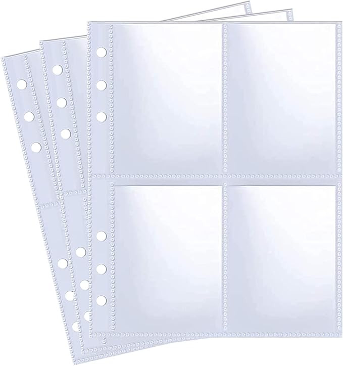 30 Pack 240 Pockets 2.5x3.5” Photocard Sleeves for 6 Ring A5 Binder, Ultra-Clear K-pop Photocar... | Amazon (US)