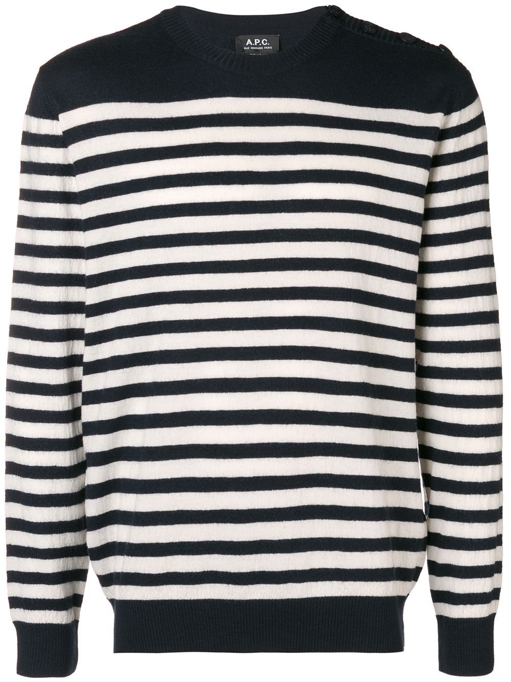 A.P.C. striped knit jumper - Blue | FarFetch US