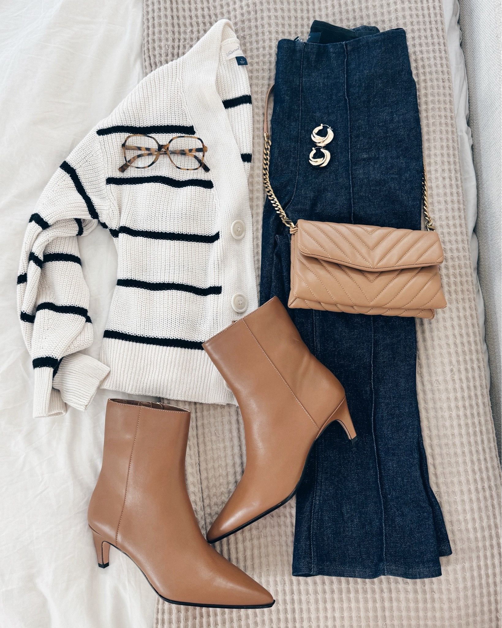 Fall outfit with micro flare jeans.  Similar to bootcut! These have tummy tamer technology. I am 5’11” and wear the small tall.  Use code RACHELXSPANX for a discount.  

#LTKShoeCrush #LTKSaleAlert #LTKItBag