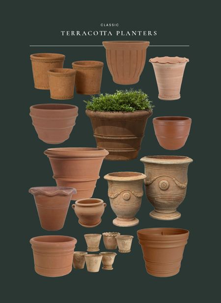 Classic terracotta planters for spring & summer! 

#LTKSeasonal #LTKsalealert #LTKhome