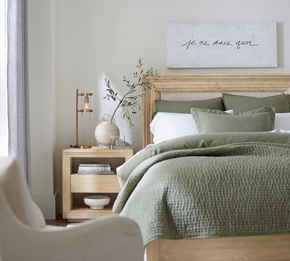 Pick-Stitch Handcrafted Cotton/Linen Quilt | Pottery Barn (US)