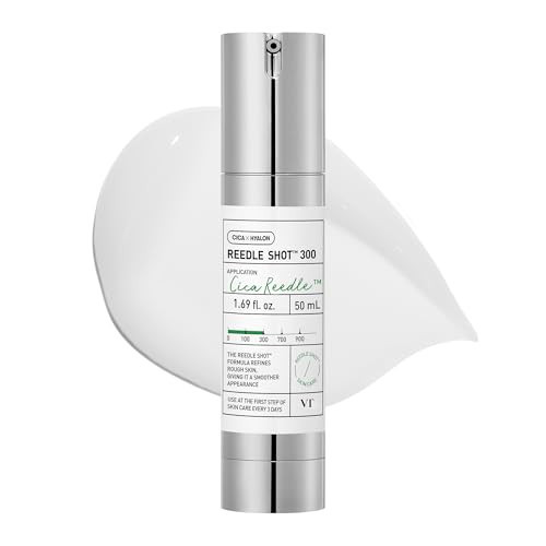 VT COSMETICS CICA Reedle Shot 300, Advanced Night Exosome, Microneedling Serum, Centella Asiatica, Hyaluronic Acid, Propolis, Soft Skin, Regeneration, Glass Skin, Korean Skin Booster 1.69Fl Oz (50ml) | Amazon (US)
