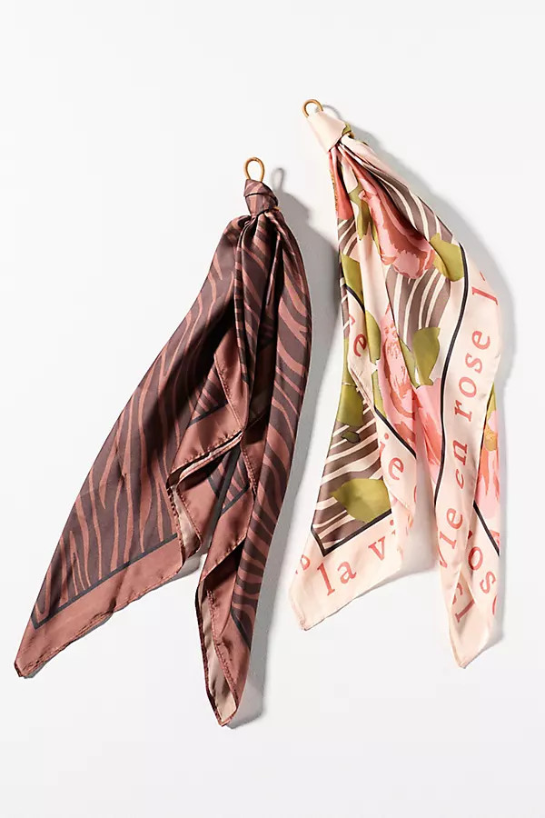 Silken Printed Hair Scarves, Set of 2 | Anthropologie (US)