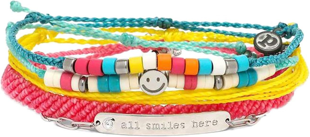 Pura Vida Charli D'Amelio Bracelet Style Pack - Adjustable Bands, Assorted Designs - Set of 5 | Amazon (US)