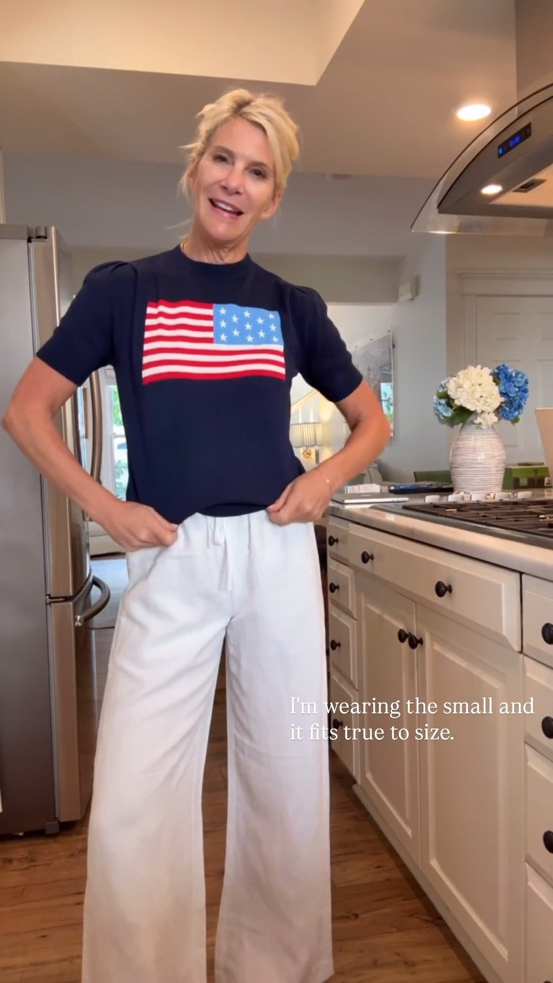 This American flag sweater is one of my favorite finds for the 4th of July! 🇺🇸 It's lightweight, comfy, and so cute with white shorts, denim, or easy summer pants. I'm wearing the small and it fits true to size.

❤️ Heart = Support my posts
📌 Save = Get sale & restock alerts
🛍️ Follow me on LTK for more effortless outfit ideas.

#LTKootd #LTKOver40 #LTKSeasonal