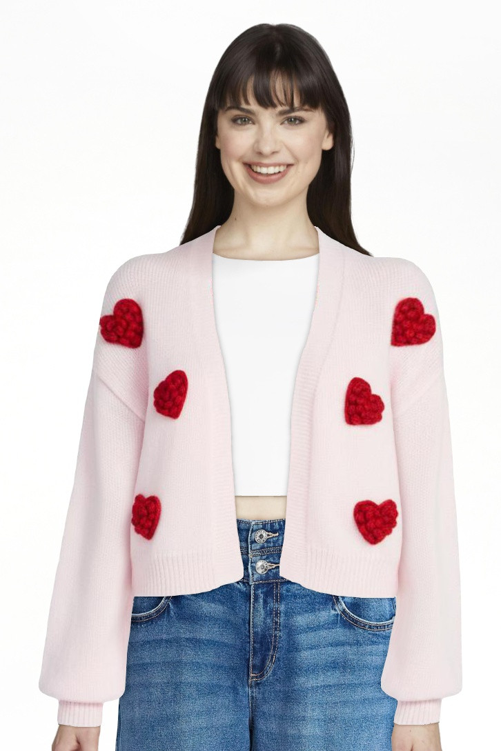 Madden NYC Women's Heart Cardigan, Lightweight, Sizes XXS-XXL | Walmart (US)