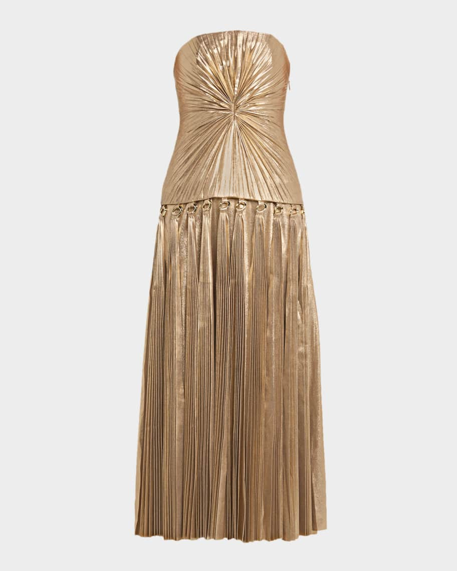 Fintry Metallic Strapless Dress | Neiman Marcus