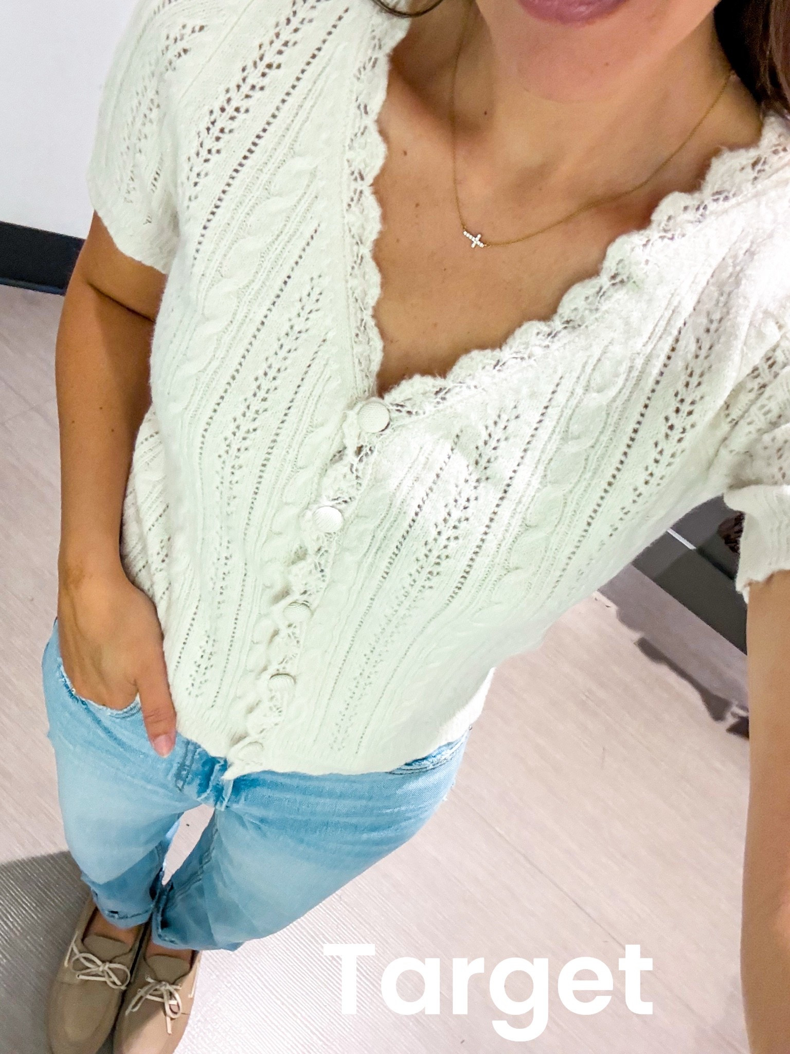 @Target cute dainty top! Wearing XS 
Denim linked similar

#LTKootd #LTKgrwm #LTKmomlife