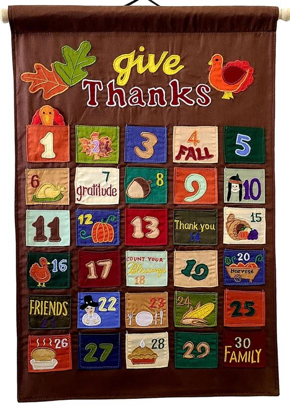 Thanksgiving Countdown Advent Calendar Wall Hanging Thanksgiving Holiday Décor by My Growing Sea... | Etsy (US)
