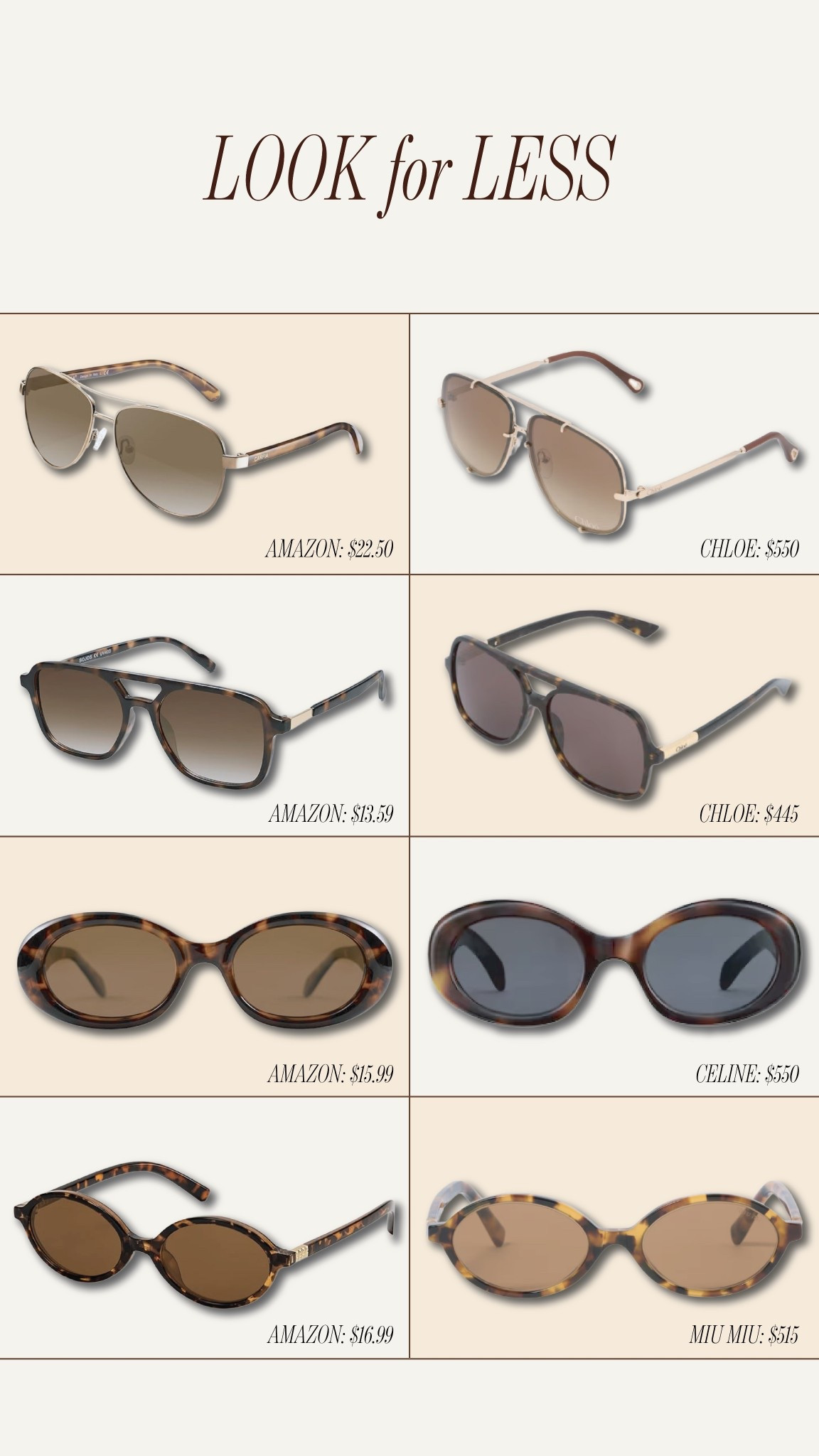 Get the look for less with these Amazon sunglasses 👏

#LTKootd #LTKgrwm #LTKdayinmylife