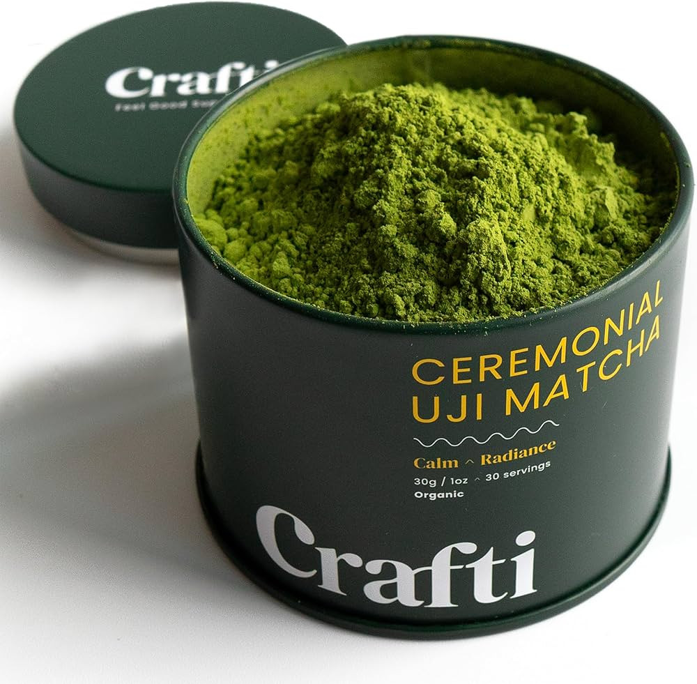 Crafti Ceremonial Grade Organic Matcha Powder (30g/1oz), Sugar-Free Daily Matcha Green Tea from K... | Amazon (US)