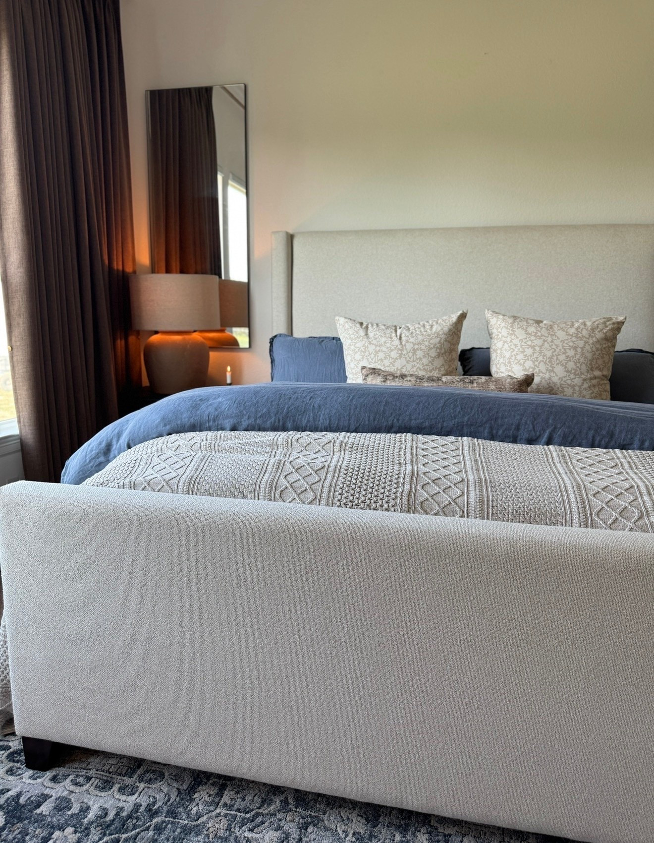 Bedroom inspo, king bed, upholstered bed, bedding, bedsheets, curtains, throw pillows, table lamp, nightstand, @Pottery Barn

#LTKmomlife #LTKHome #LTKSaleAlert