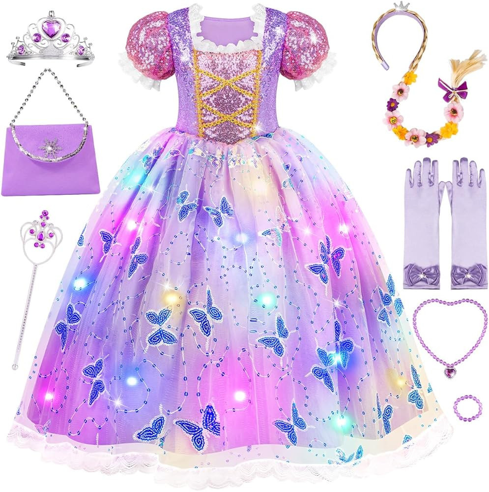 Meland Princess Dresses for Girls - Light Up Princess Costume for Little Girls, Halloween Costume... | Amazon (US)