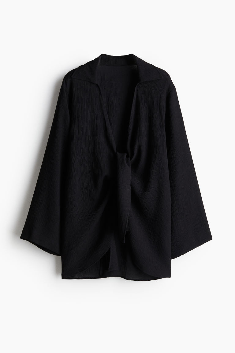 H & M - Tie-detail Beach Dress - Black | H&M (US + CA)