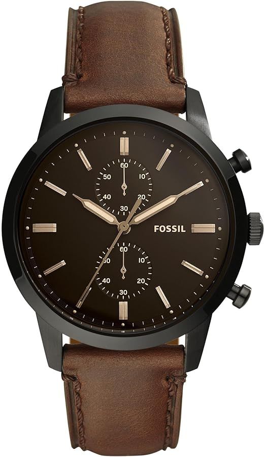 Fossil Townsman Men's Watch with Chronograph Display and Genuine Leather Band | Amazon (US)