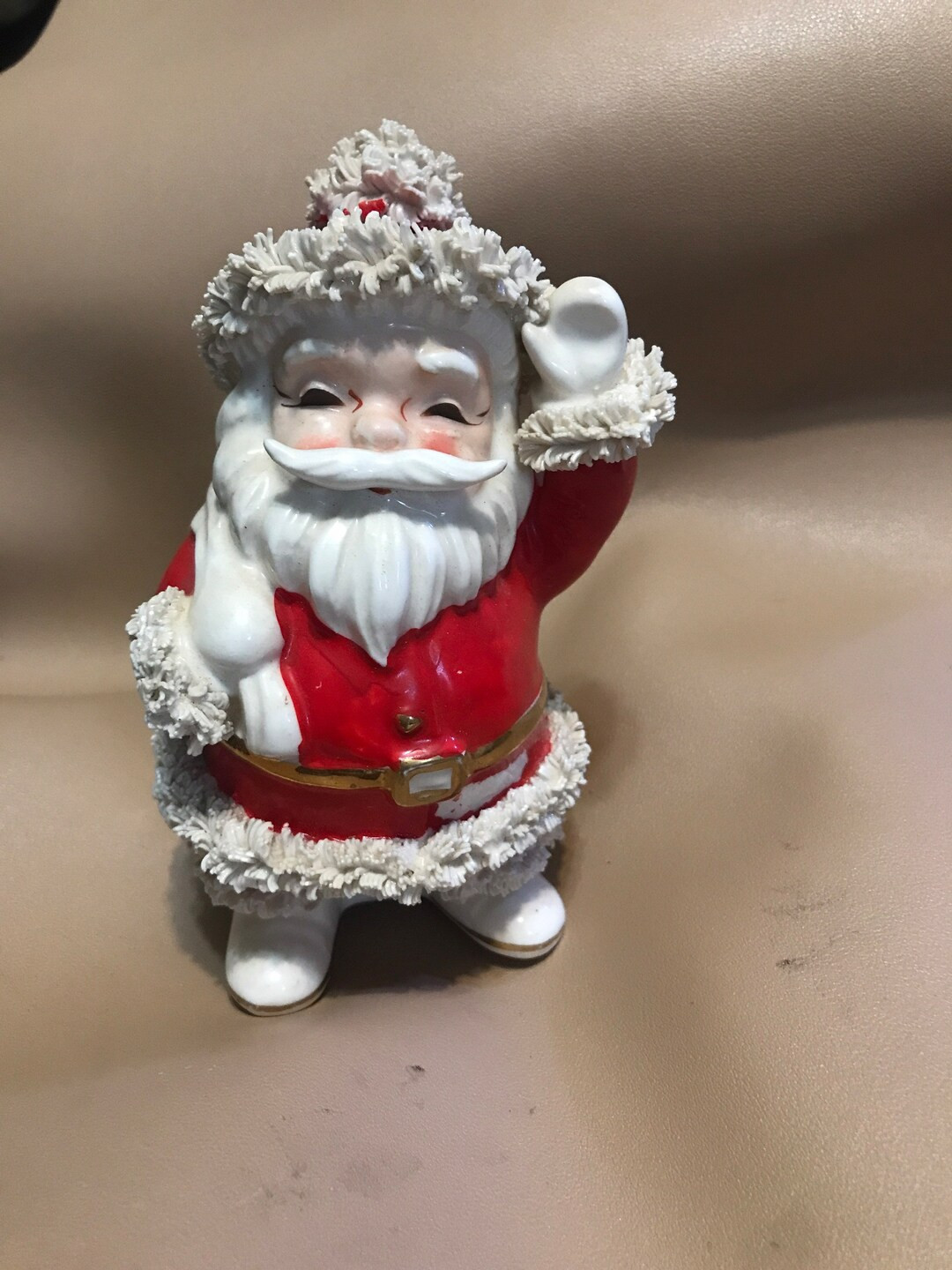 Vintage 1940 Spaghetti Santa Planter or Candy Dish - Etsy | Etsy (US)