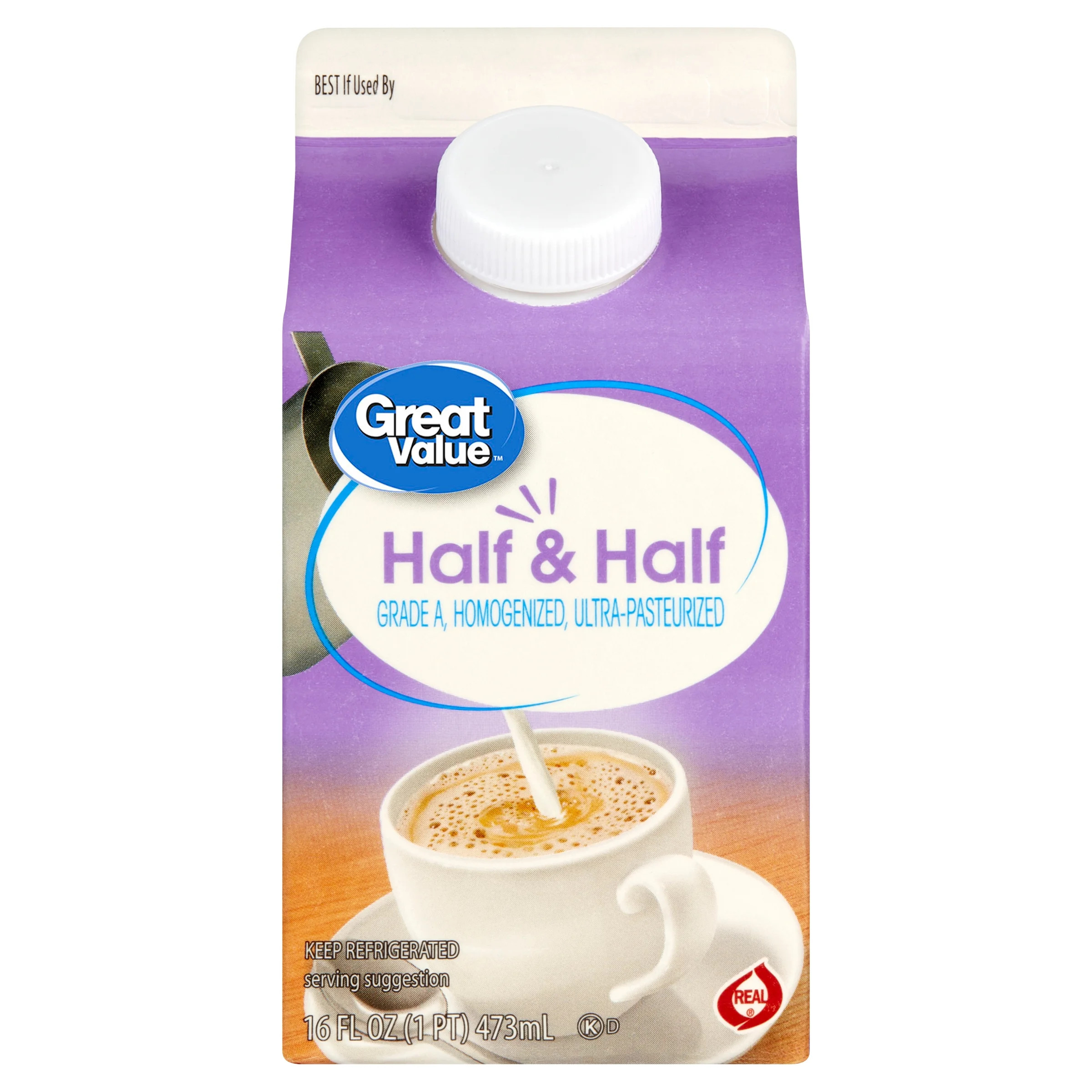 Great Value Half & Half, 16 fl oz | Walmart (US)