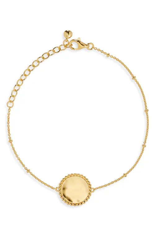 Monica Vinader Deia Beaded Pendant Bracelet in 18Ct Gold Vermeil at Nordstrom | Nordstrom