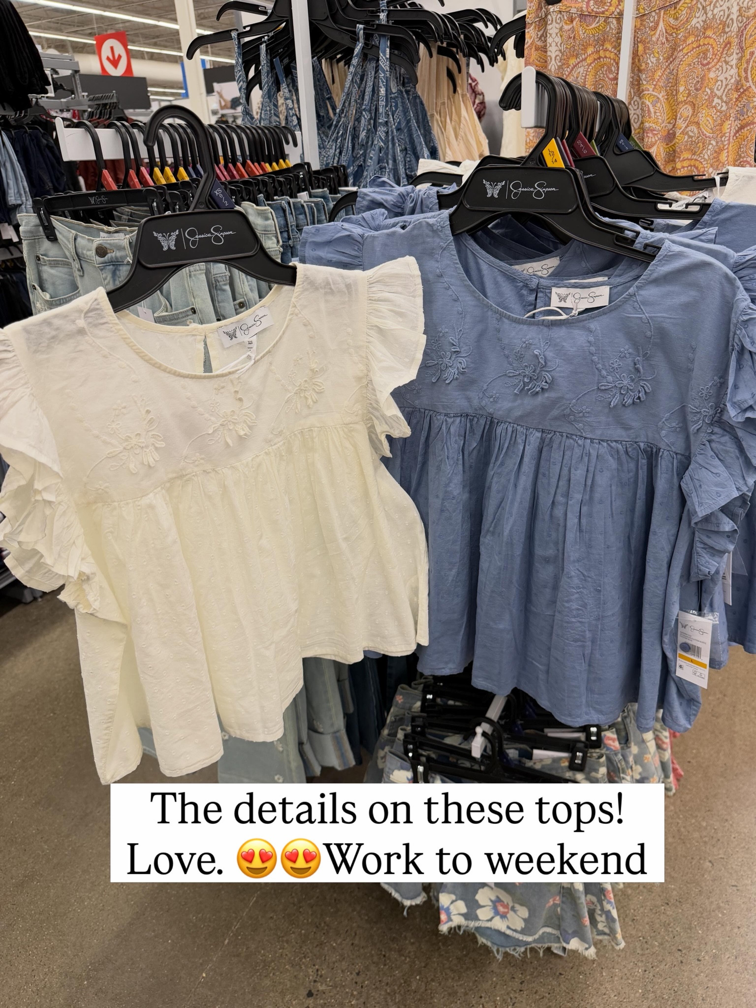 This top is so me! I love the flowy fit and flutter sleeves. Work or weekend. #walmartfashion