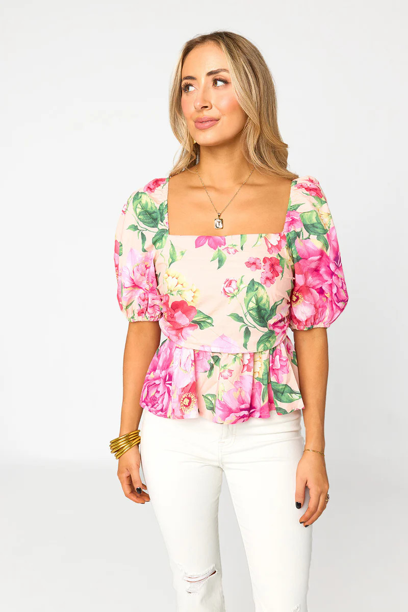 Mirabelle Puff Sleeve Top - Explorer | BuddyLove