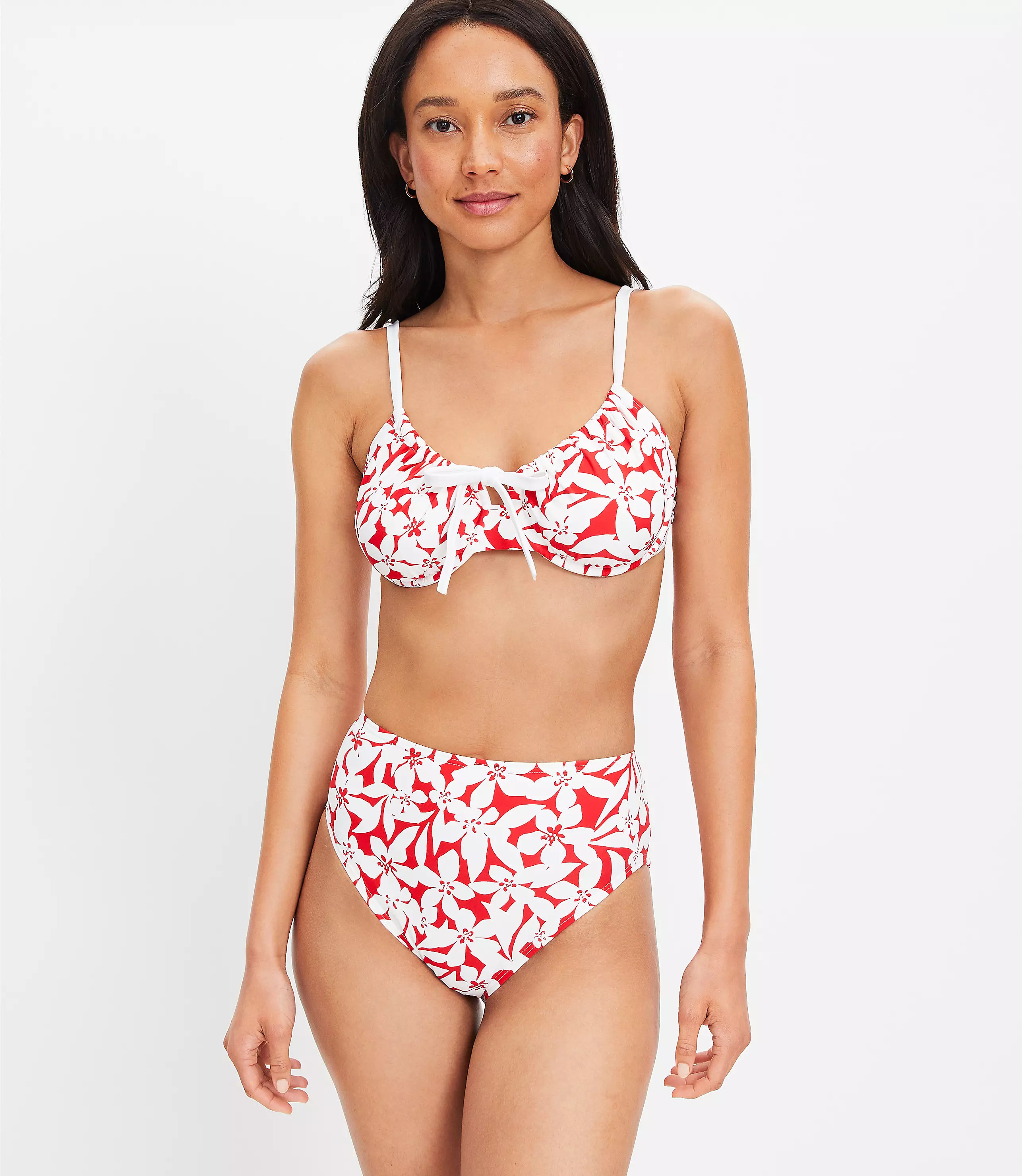 LOFT Beach Plumeria High Waist Bikini Bottom | LOFT