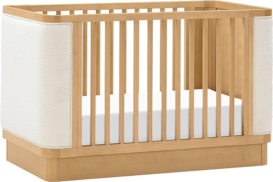 Babyletto Bondi Boucle 4-in-1 Convertible Crib with Toddler Bed Conversion Kit in Honey with Ivor... | Amazon (US)