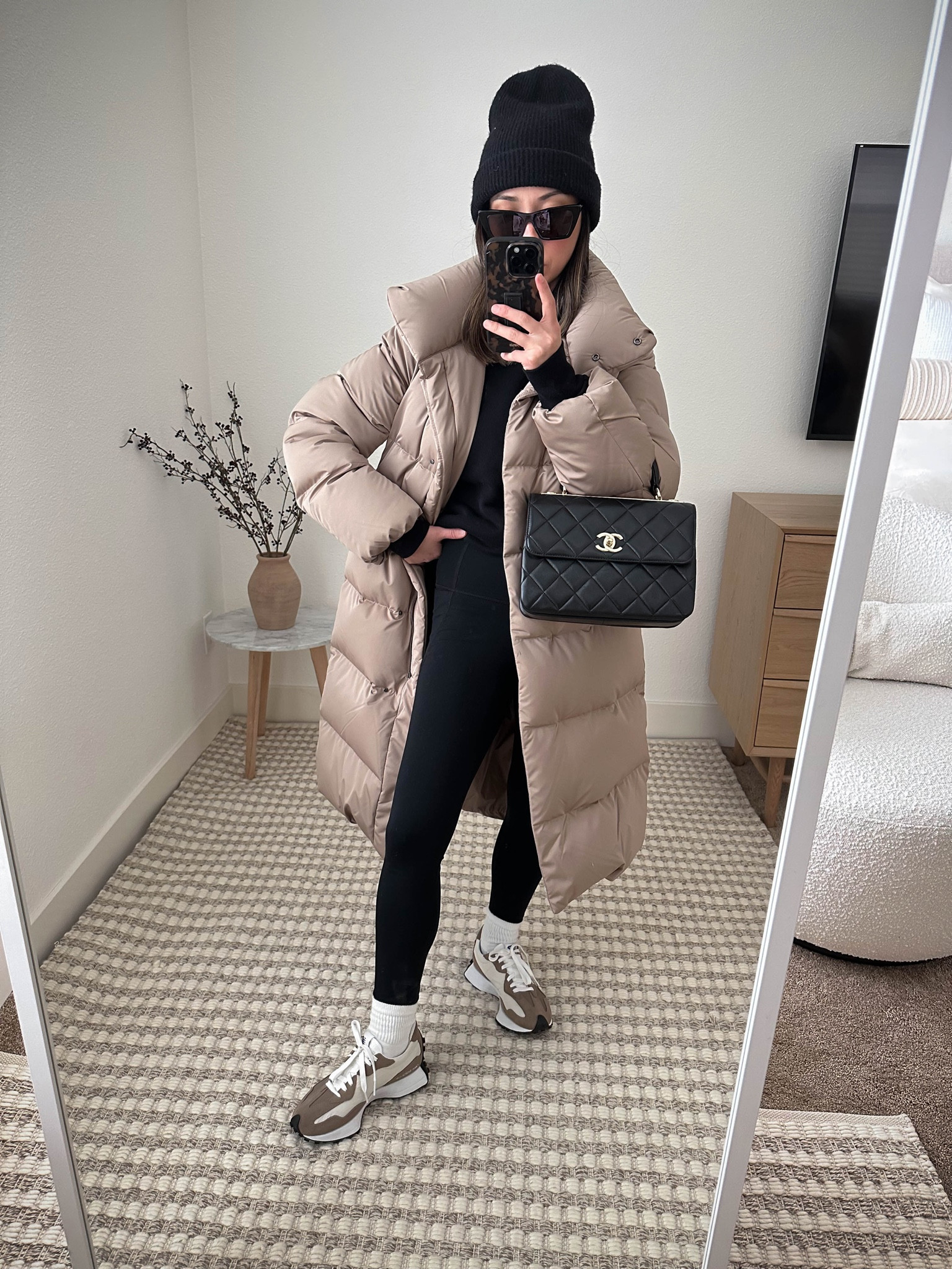 School drop off outfit ideas. Coat is sold out Uniqlo. 

Coat - Uniqlo xxs
Sweatshirt - Sweaty Betty xs
Leggings - Zella xs
Socks - Hanes
Sneakers - New balance 327 4 men’s. 
Beanie - J.crew
Sunglasses - YSL Mica 
Bag - Chanel Trendy Cc small 

Petite style, tonal style, neutral outfit, capsule wardrobe, minimal Style, street style outfits

#LTKstyletip #LTKitbag #LTKunder100