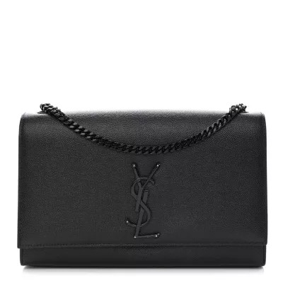 Two Authenticators Inc Saint Laurent Grain De Poudre Medium Classic Monogram Monochrome Kate Satchel Black -FINAL SALE NO RETURNS | Belk