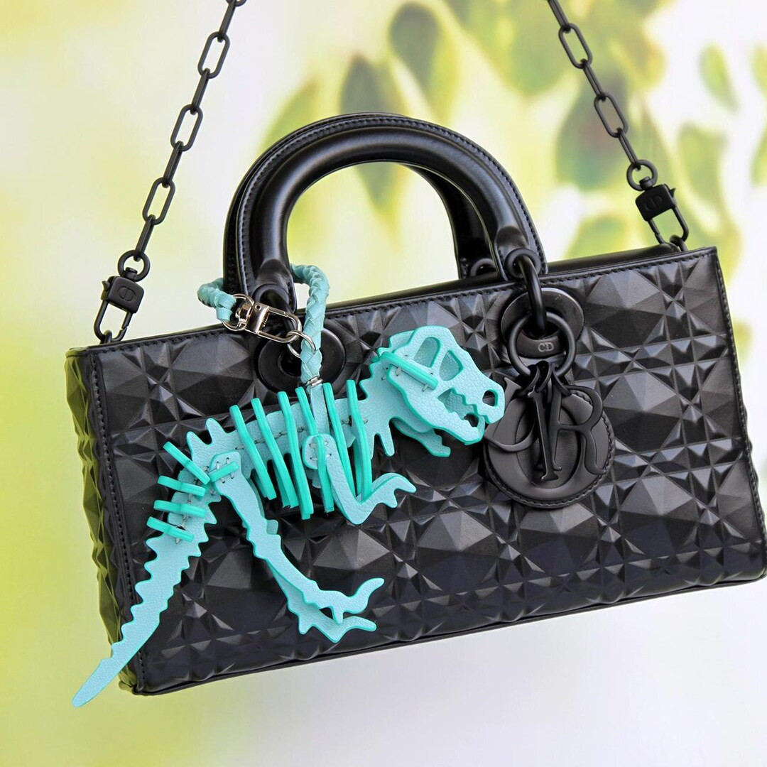 Tiffany Blue T-rex Dinosaur Bag Charm, Barbie Pink Trex Leather Purse Charm, Dinosaur Gifts for A... | Etsy (US)