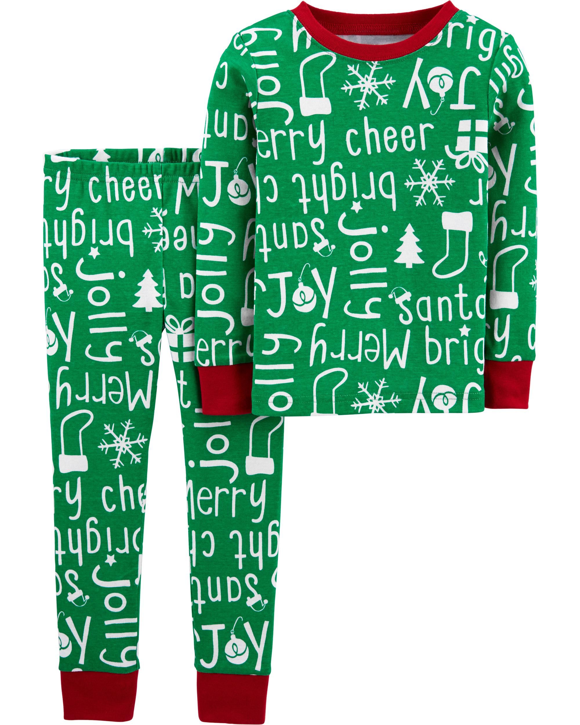 2-Piece Christmas Snug Fit Cotton PJs | Carter's
