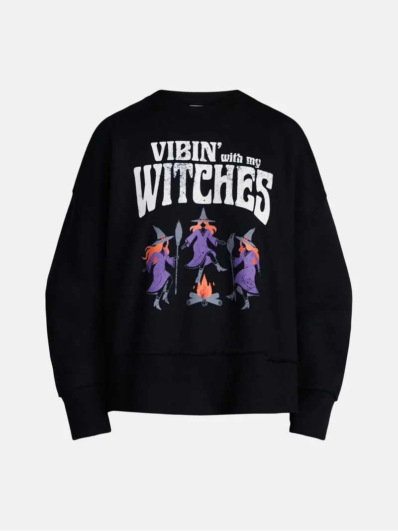 Women's Halloween My Witches Graphic Fleece from Way to Celebrate, Sizes S-4X | Walmart (US)
