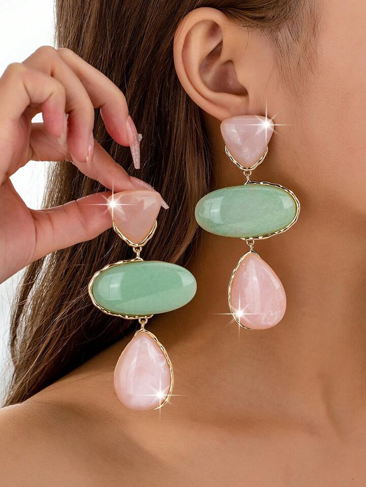 Latest Unique Exaggerated Resin Women Earrings | SHEIN