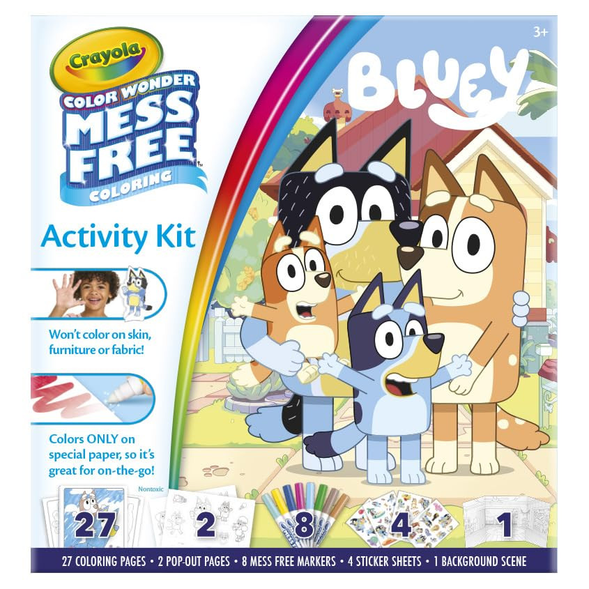 Crayola Color Wonder Bluey Activity Kit, Mess Free Coloring, Toddler Easter Basket Essentials, Tr... | Amazon (US)