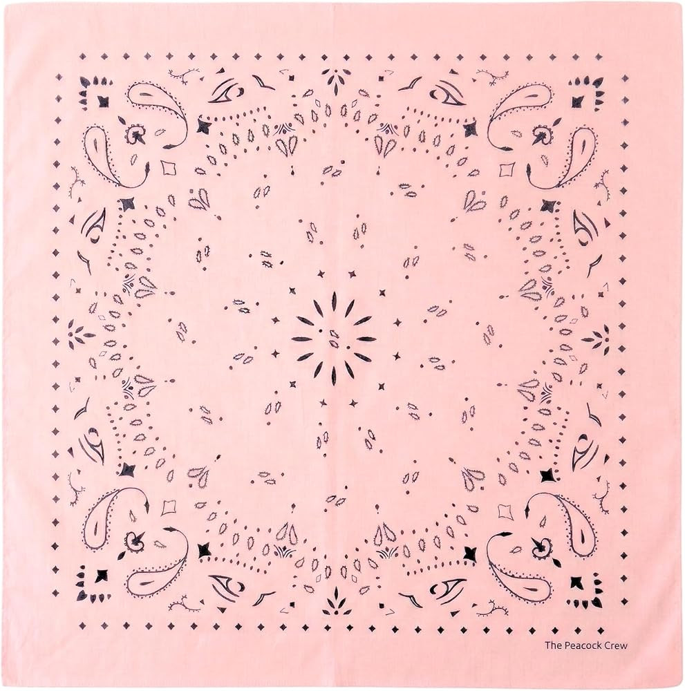 The Peacock Crew Premium Soft Cotton Designer Bandana for Men and Women 22x22 in | Amazon (US)
