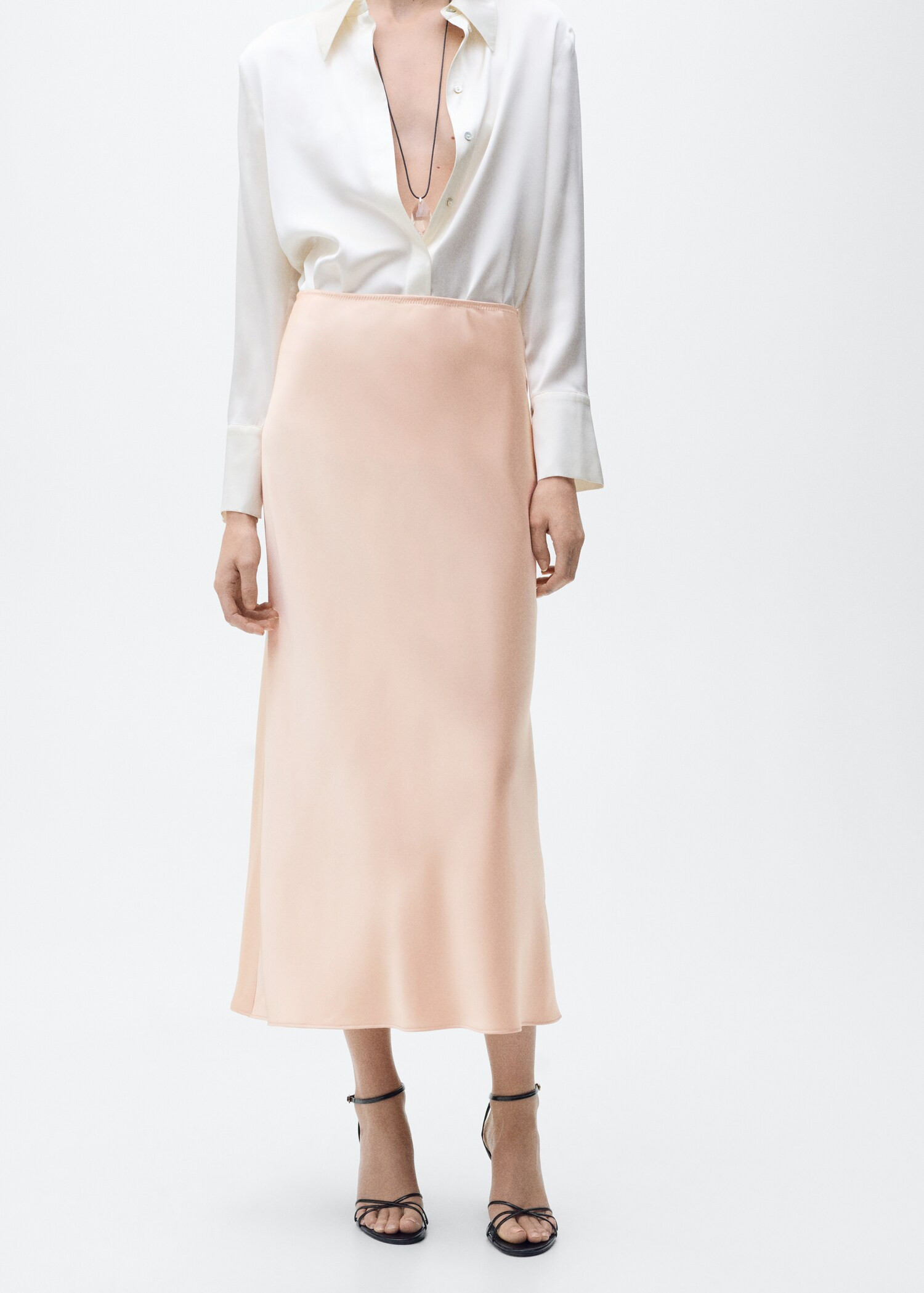 Midi satin skirt - Women | MANGO USA | Mango (US/MX/AU)