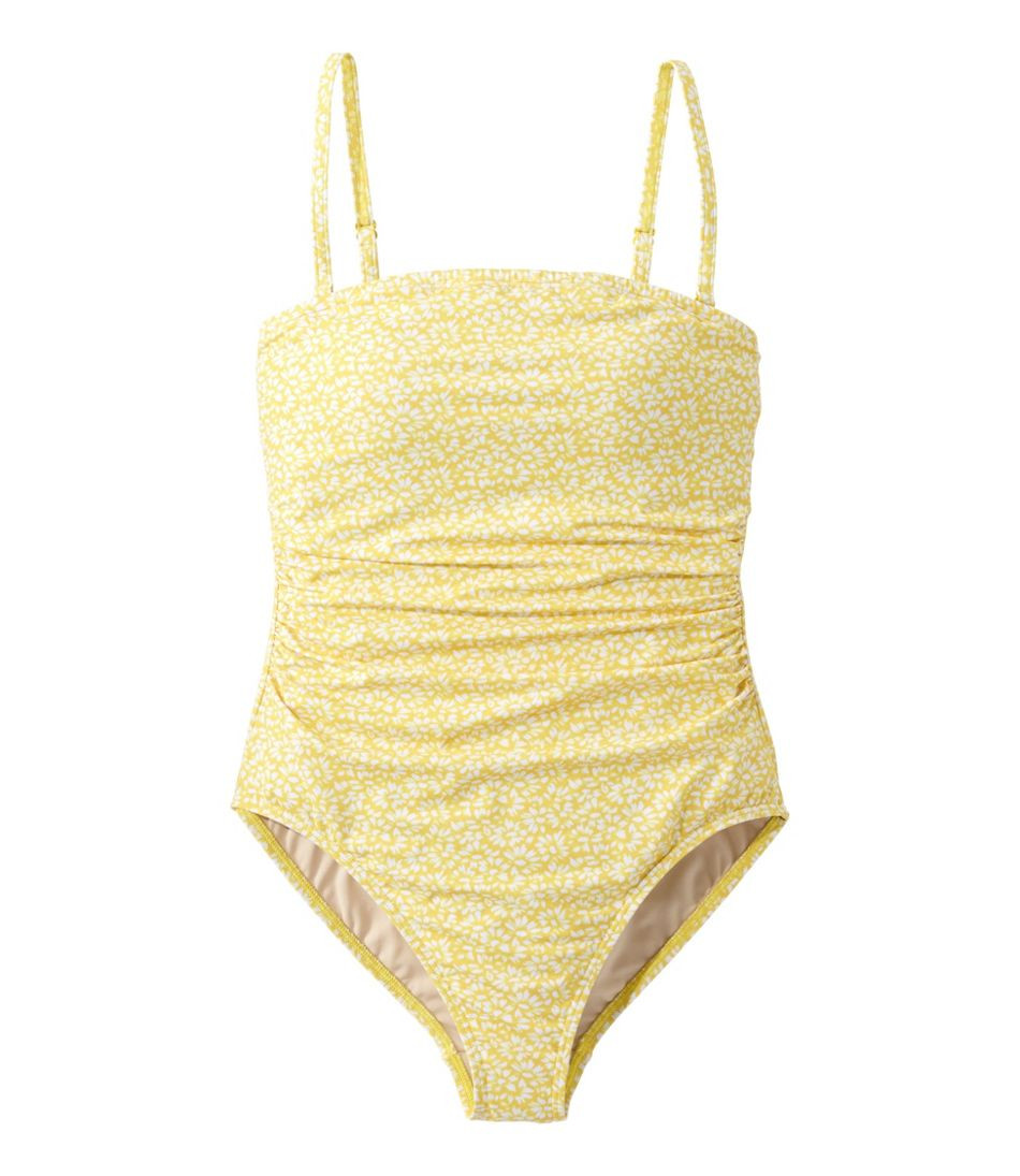 Women's Coastal Essentials Swimwear, Bandeau Tanksuit Print | L.L. Bean