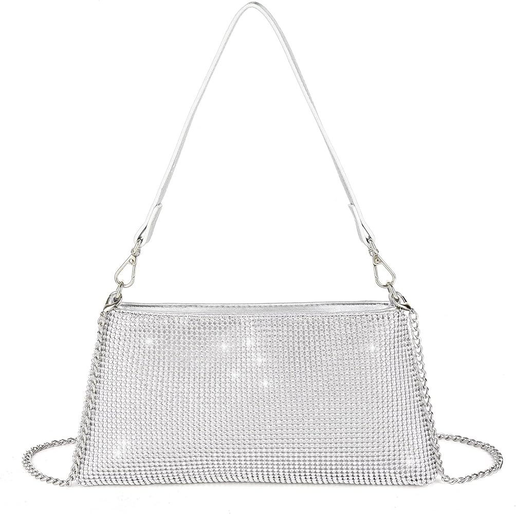Valleycomfy Bling Evening Clutch Bag for Women Lady Girl Bride Rhinestone Purse For Prom Cocktail... | Amazon (US)