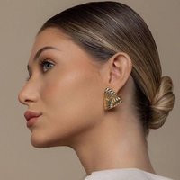 Unique Triangle Studs Vintage Earrings Abstract Chunky Jewelry | Etsy (US)